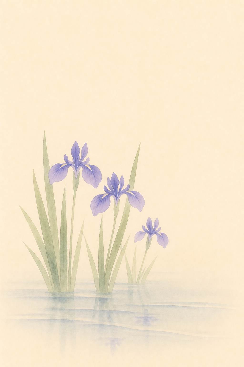 名よせ草十番切 水辺の菖蒲と杜若